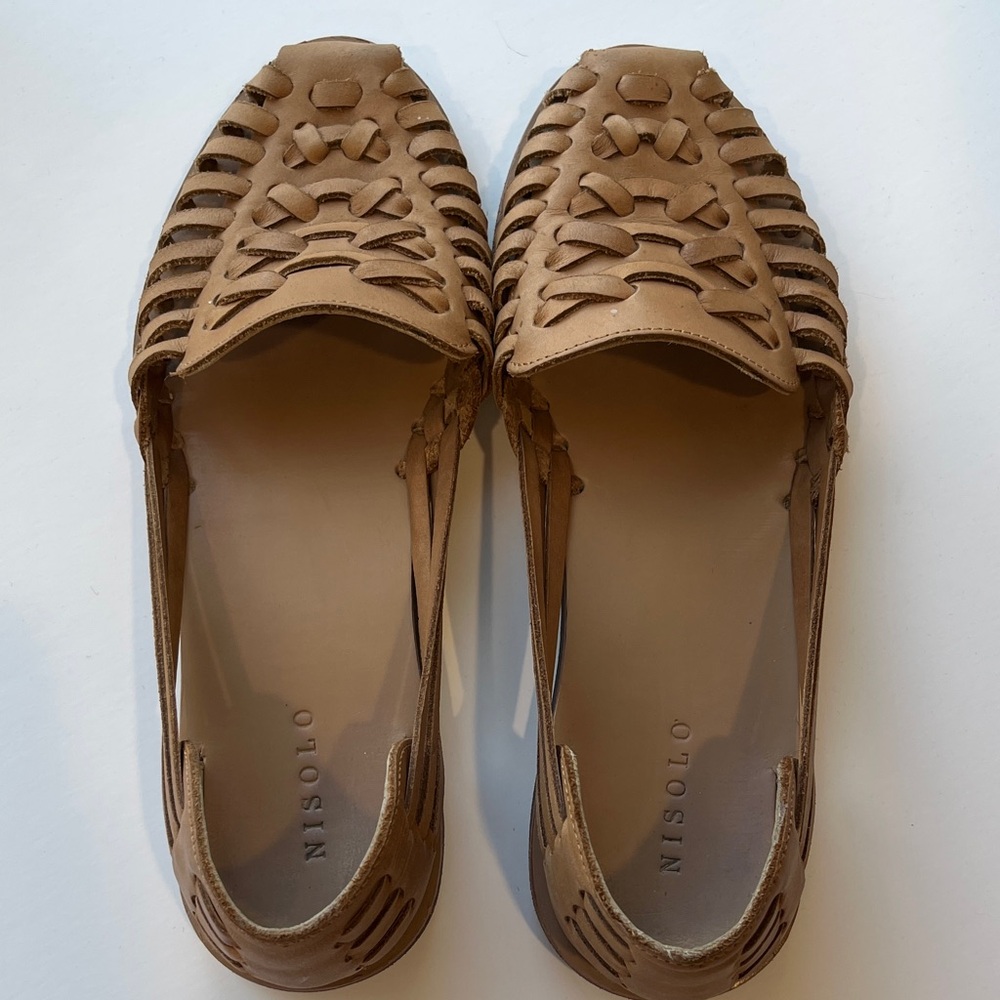 Nisolo Women's Woven Leather Flats Sz 9